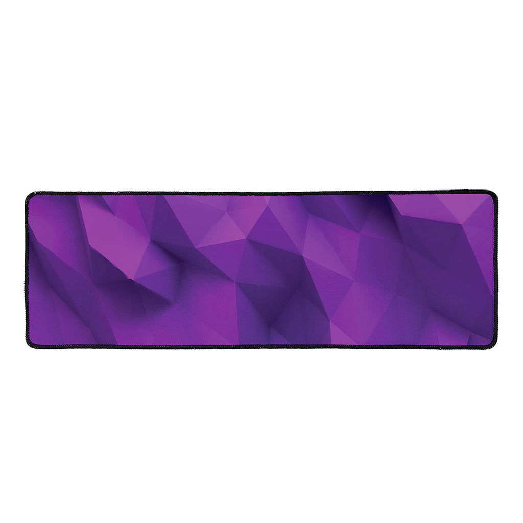 Purple Polygonal Geometric Print Long Kitchen Mat