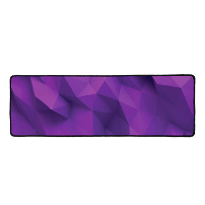 Purple Polygonal Geometric Print Long Kitchen Mat
