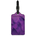 Purple Polygonal Geometric Print Luggage Tag