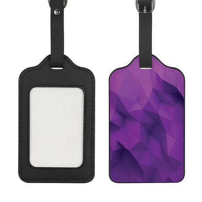 Purple Polygonal Geometric Print Luggage Tag