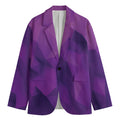 Purple Polygonal Geometric Print Men's Blazer