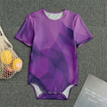 Purple Polygonal Geometric Print Men's Bodysuit