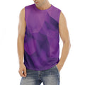 Purple Polygonal Geometric Print Men's Fitness Tank Top