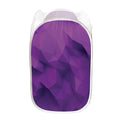 Purple Polygonal Geometric Print Mesh Laundry Hamper