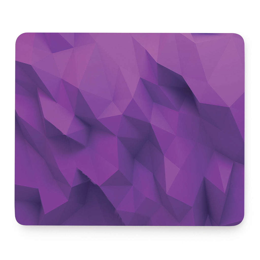 Purple Polygonal Geometric Print Mouse Pad