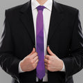 Purple Polygonal Geometric Print Necktie
