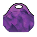 Purple Polygonal Geometric Print Neoprene Lunch Bag