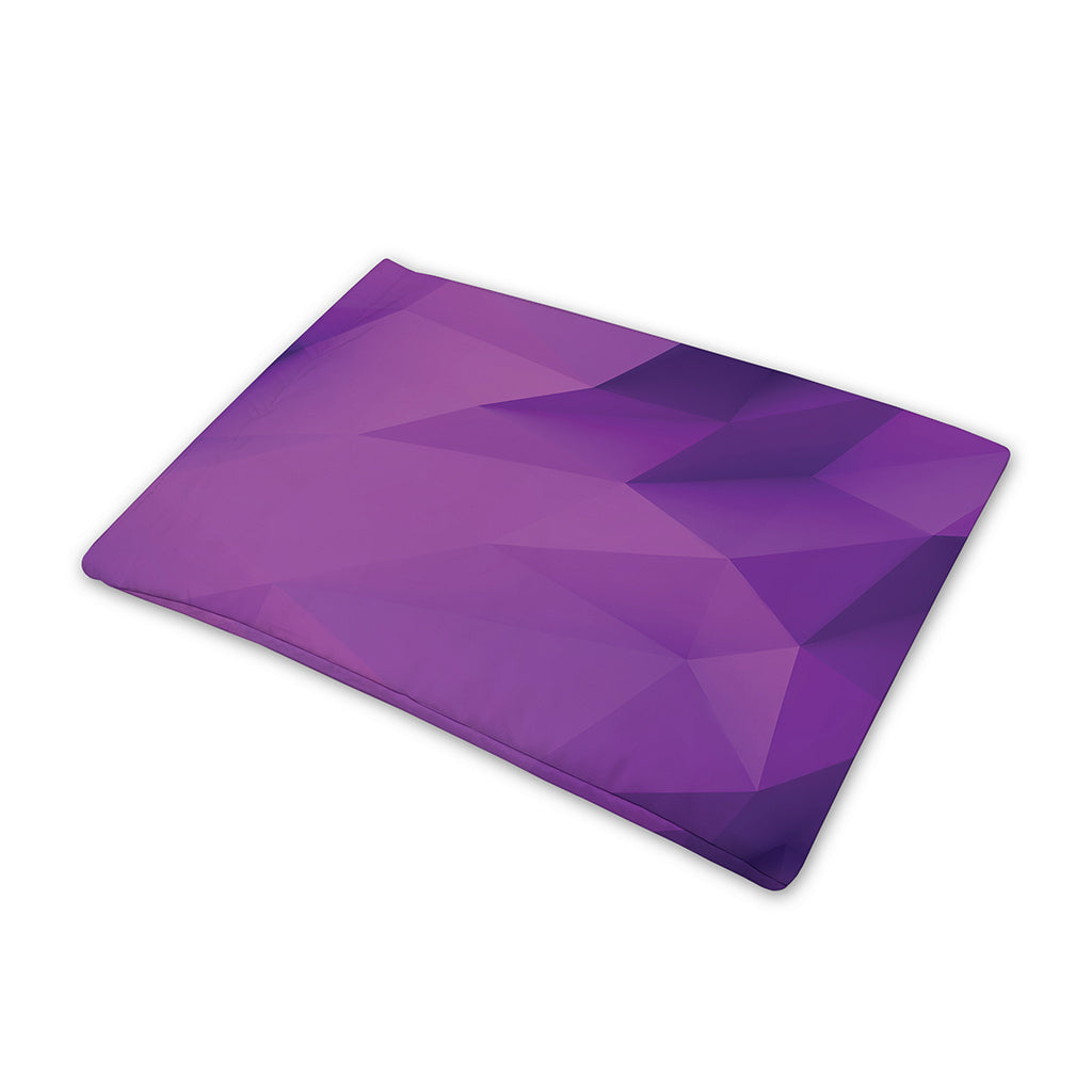Purple Polygonal Geometric Print Pet Cooling Mat Cover