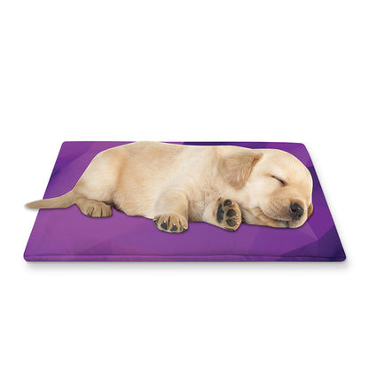 Purple Polygonal Geometric Print Pet Cooling Mat Cover