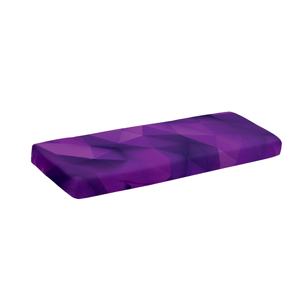 Purple Polygonal Geometric Print Piano Keyboard Cover