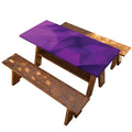 Purple Polygonal Geometric Print Picnic Table Cover