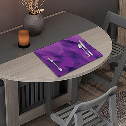 Purple Polygonal Geometric Print Placemat