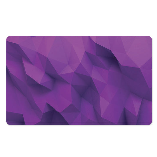 Purple Polygonal Geometric Print Polyester Doormat