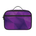 Purple Polygonal Geometric Print Portable Lunch Bag