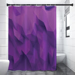 Purple Polygonal Geometric Print Premium Shower Curtain