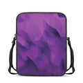 Purple Polygonal Geometric Print Rectangular Crossbody Bag