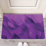 Purple Polygonal Geometric Print Rubber Doormat
