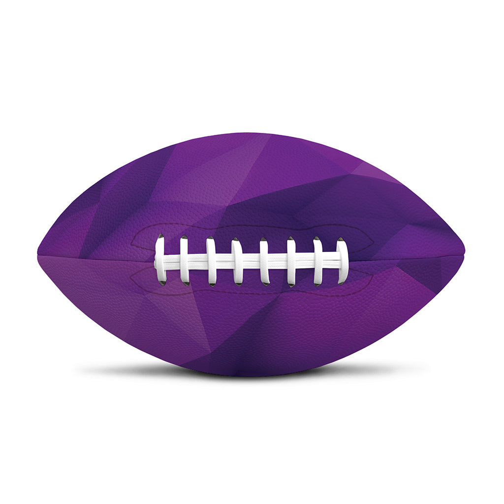 Purple Polygonal Geometric Print Rugby Ball