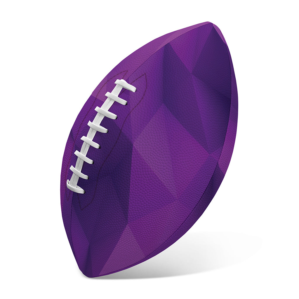 Purple Polygonal Geometric Print Rugby Ball