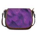 Purple Polygonal Geometric Print Saddle Bag