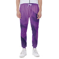 Purple Polygonal Geometric Print Joggers