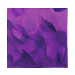 Purple Polygonal Geometric Print Silk Bandana