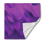 Purple Polygonal Geometric Print Silk Bandana