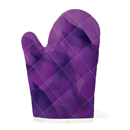 Purple Polygonal Geometric Print Single Oven Mitt