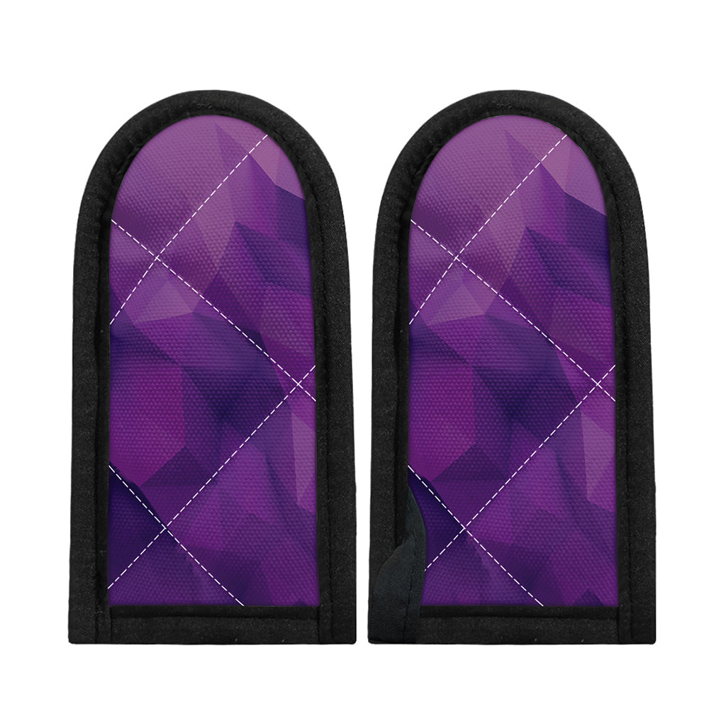 Purple Polygonal Geometric Print Skillet Handle Cover