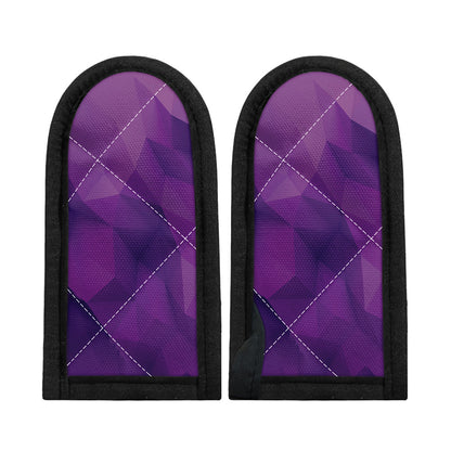Purple Polygonal Geometric Print Skillet Handle Cover