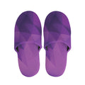 Purple Polygonal Geometric Print Slippers