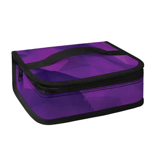 Purple Polygonal Geometric Print Small Lunch Bag