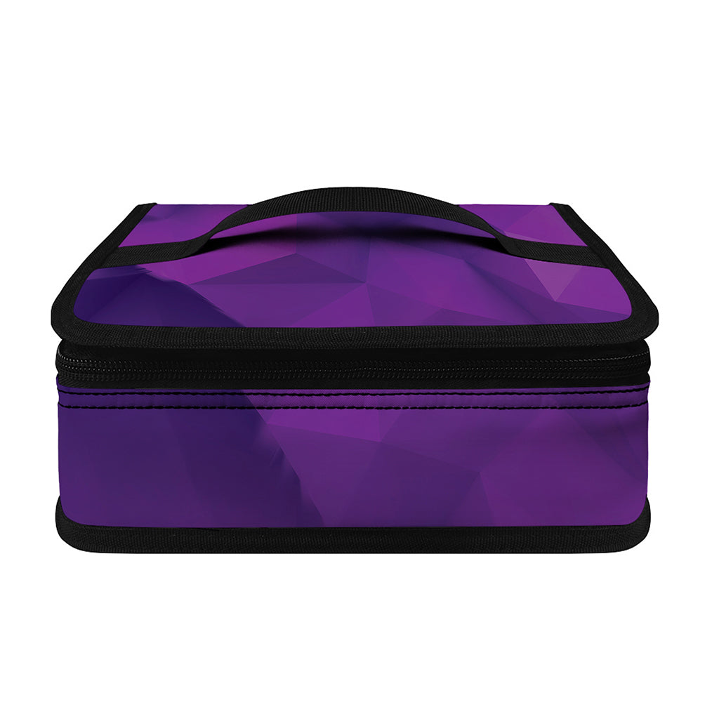 Purple Polygonal Geometric Print Small Lunch Bag