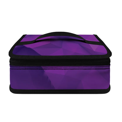 Purple Polygonal Geometric Print Small Lunch Bag