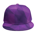 Purple Polygonal Geometric Print Snapback Cap