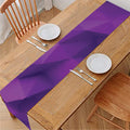 Purple Polygonal Geometric Print Table Runner