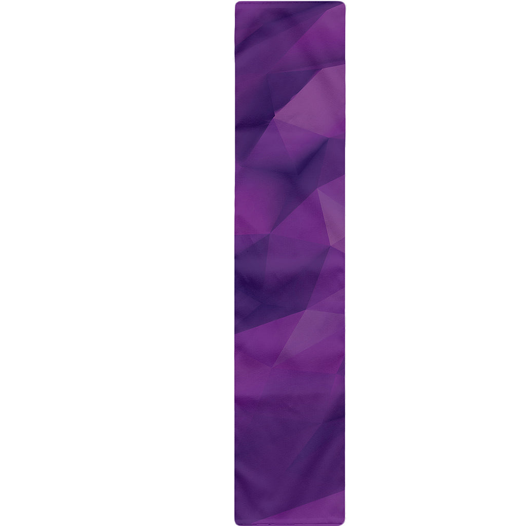 Purple Polygonal Geometric Print Table Runner
