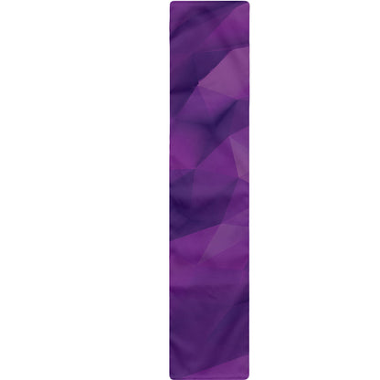 Purple Polygonal Geometric Print Table Runner