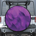Purple Polygonal Geometric Print Tire Cover
