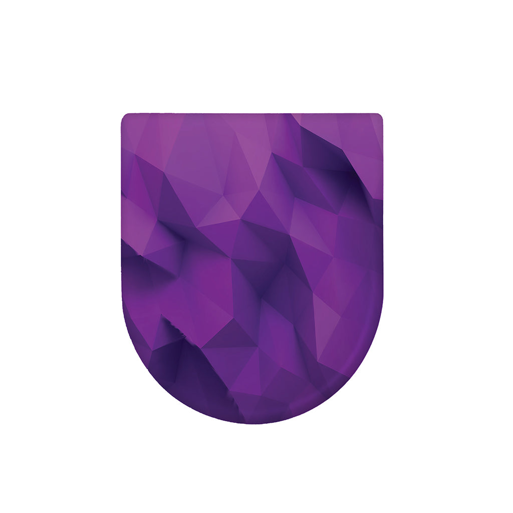 Purple Polygonal Geometric Print Toilet Lid Cover