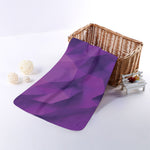 Purple Polygonal Geometric Print Towel