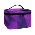 Purple Polygonal Geometric Print Travel Makeup Bag