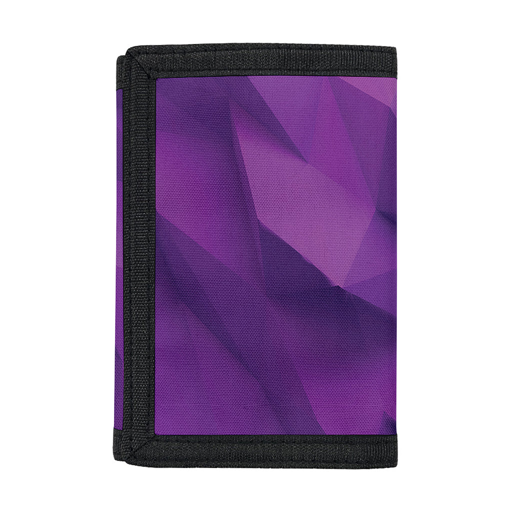Purple Polygonal Geometric Print Trifold Wallet