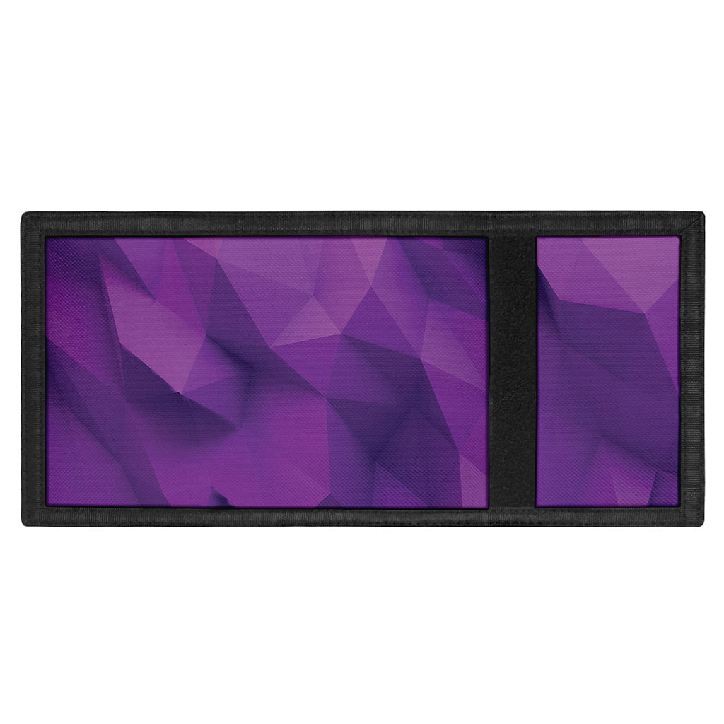 Purple Polygonal Geometric Print Trifold Wallet