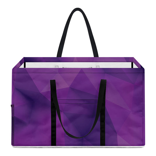 Purple Polygonal Geometric Print Utility Tote Bag