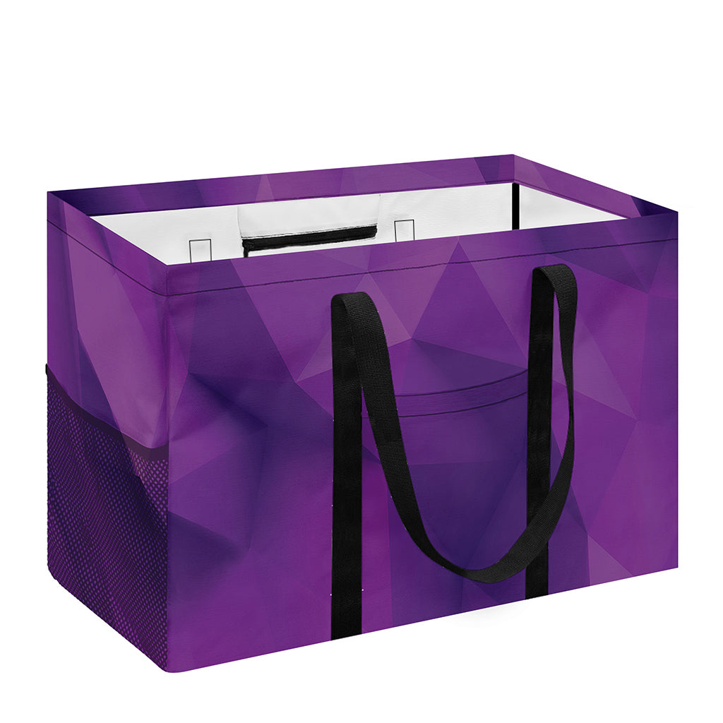 Purple Polygonal Geometric Print Utility Tote Bag