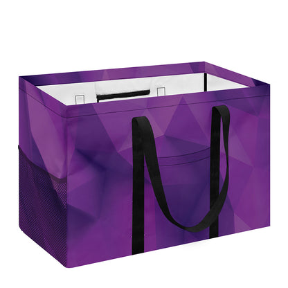 Purple Polygonal Geometric Print Utility Tote Bag