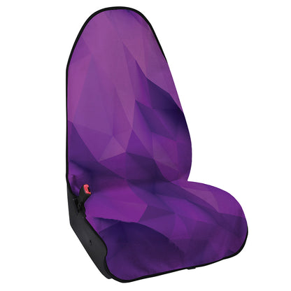 Purple Polygonal Geometric Print Waterproof Car Seat Cover