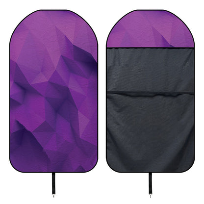 Purple Polygonal Geometric Print Waterproof Car Seat Cover