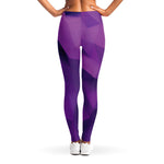 Purple Polygonal Geometric Print Women's Leggings